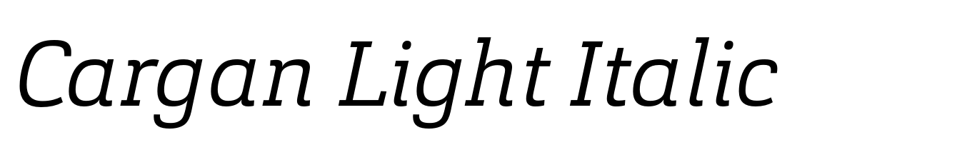 Cargan Light Italic